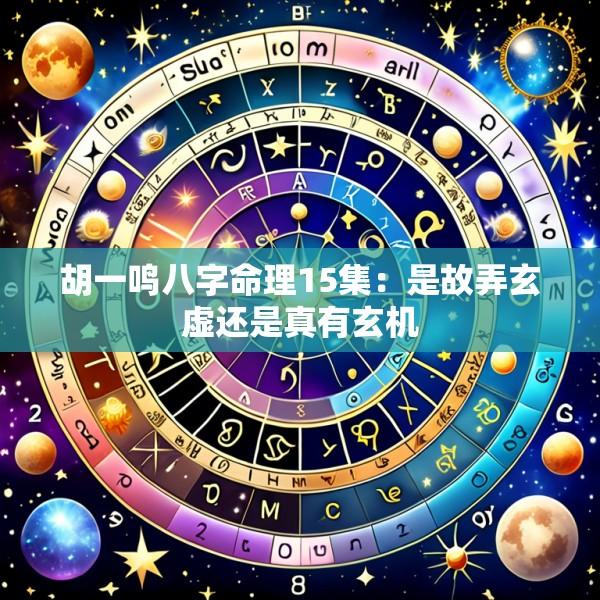 胡一鸣八字命理15集：是故弄玄虚还是真有玄机