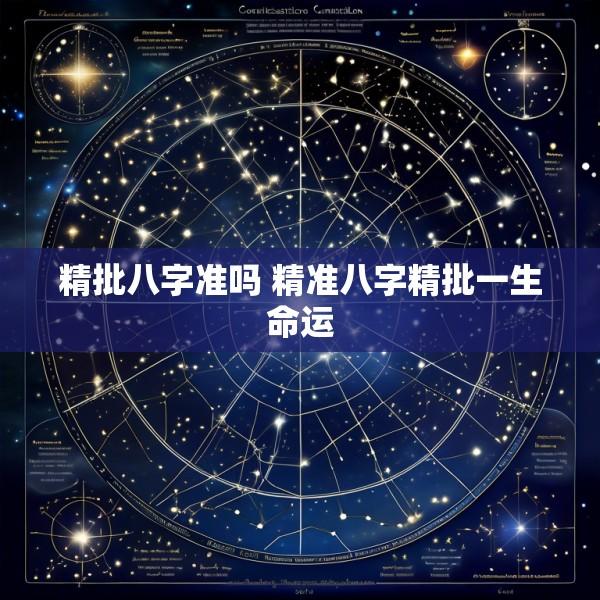 精批八字准吗 精准八字精批一生命运