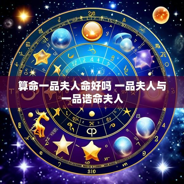 算命一品夫人命好吗 一品夫人与一品诰命夫人