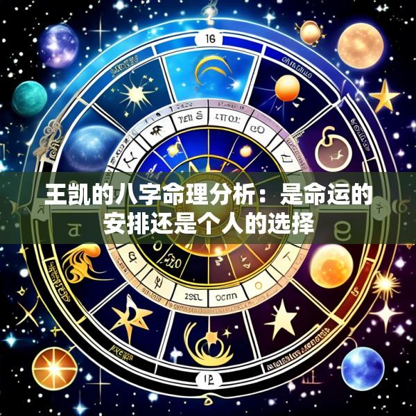 王凯的八字命理分析：是命运的安排还是个人的选择