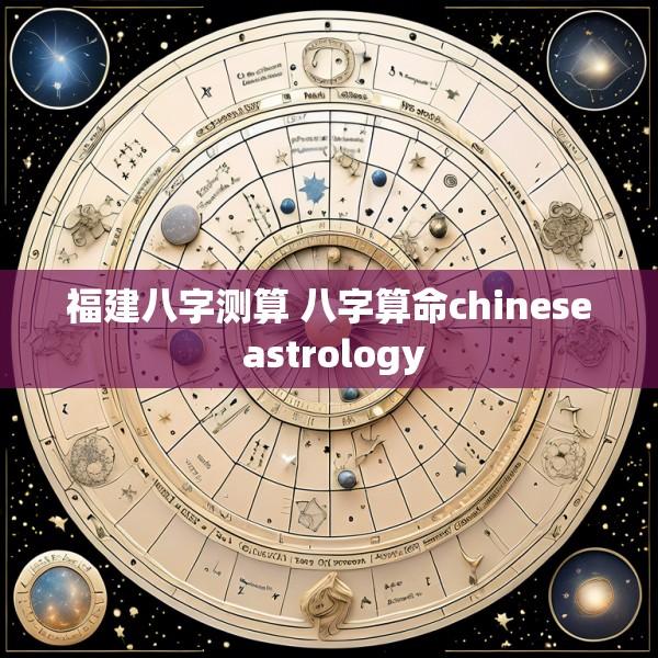 福建八字测算 八字算命chinese astrology