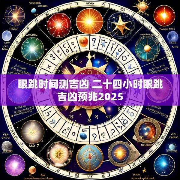 眼跳时间测吉凶 二十四小时眼跳吉凶预兆2025