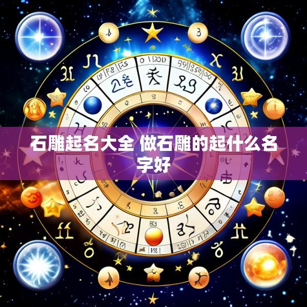 石雕起名大全 做石雕的起什么名字好