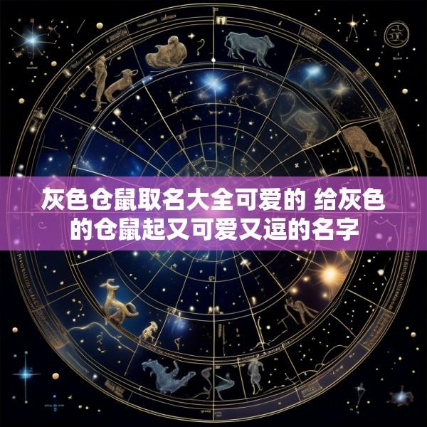 灰色仓鼠取名大全可爱的 给灰色的仓鼠起又可爱又逗的名字