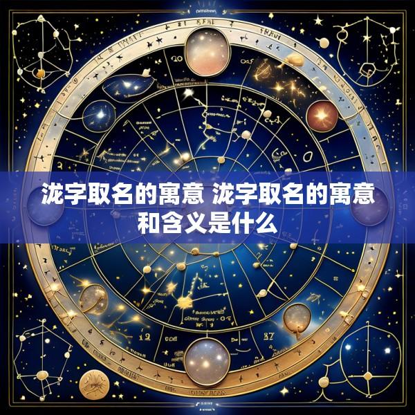 泷字取名的寓意 泷字取名的寓意和含义是什么
