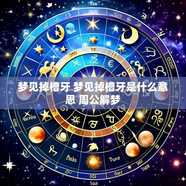 梦见掉槽牙 梦见掉槽牙是什么意思 周公解梦