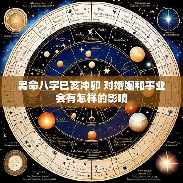 男命八字巳亥冲卯 对婚姻和事业会有怎样的影响