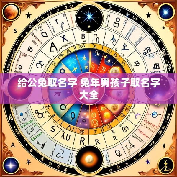 给公兔取名字 兔年男孩子取名字大全