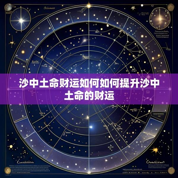 沙中土命财运如何如何提升沙中土命的财运