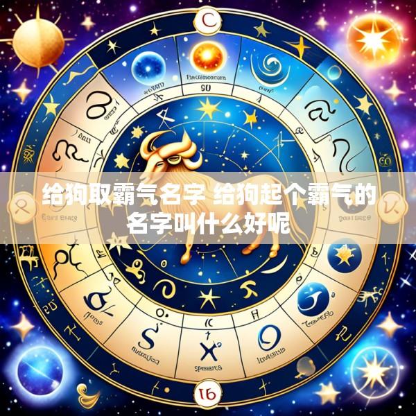 给狗取霸气名字 给狗起个霸气的名字叫什么好呢