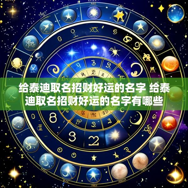 给泰迪取名招财好运的名字 给泰迪取名招财好运的名字有哪些