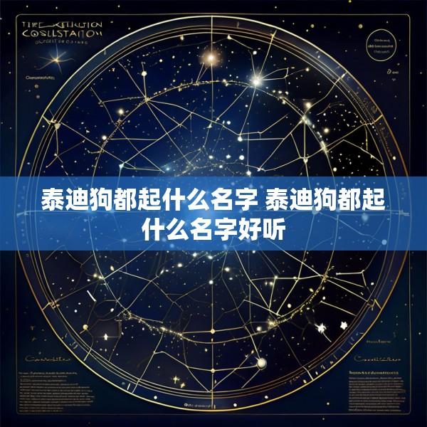 泰迪狗都起什么名字 泰迪狗都起什么名字好听