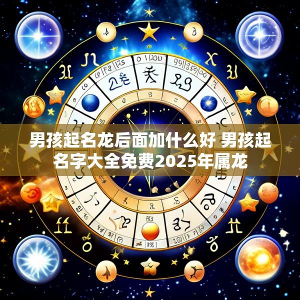 男孩起名龙后面加什么好 男孩起名字大全免费2025年属龙