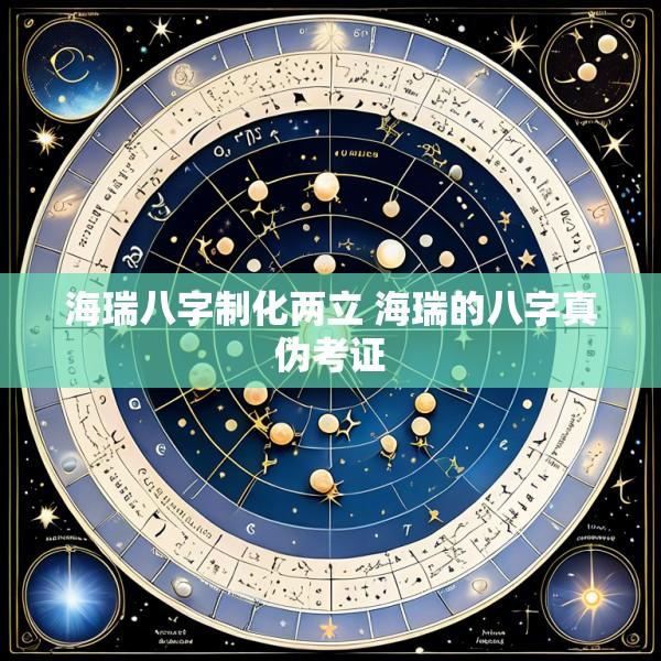 海瑞八字制化两立 海瑞的八字真伪考证