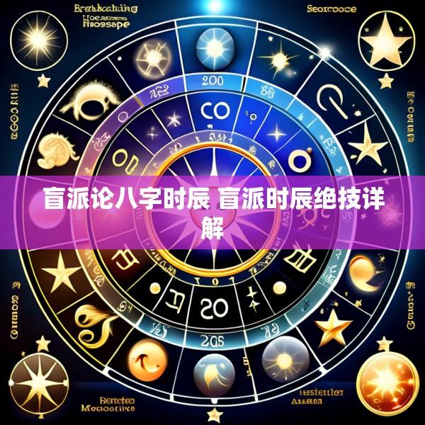 盲派论八字时辰 盲派时辰绝技详解