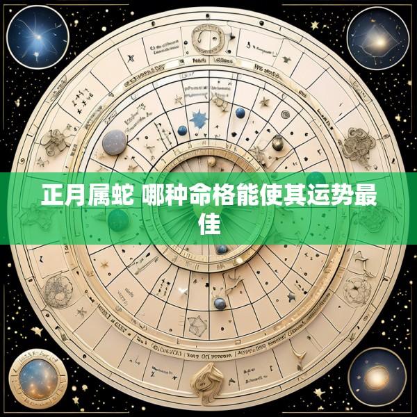正月属蛇 哪种命格能使其运势最佳