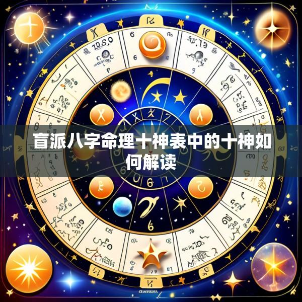 盲派八字命理十神表中的十神如何解读