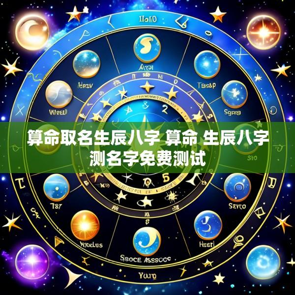 算命取名生辰八字 算命 生辰八字测名字免费测试