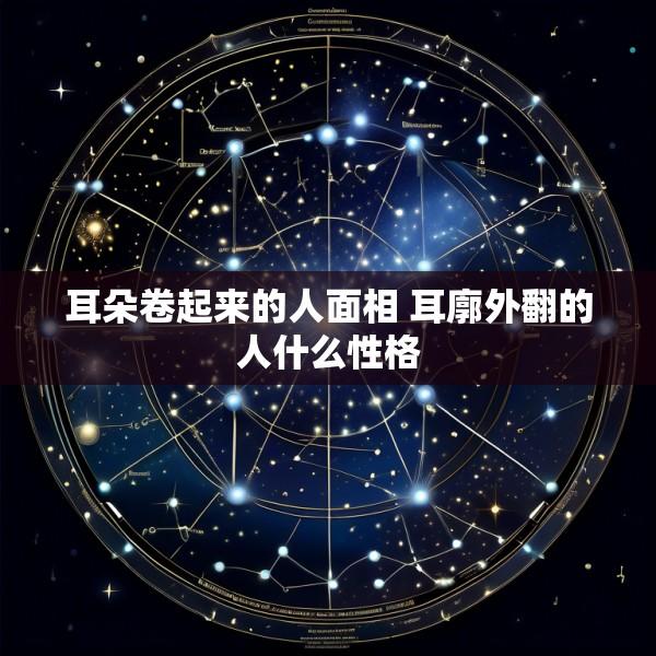 耳朵卷起来的人面相 耳廓外翻的人什么性格