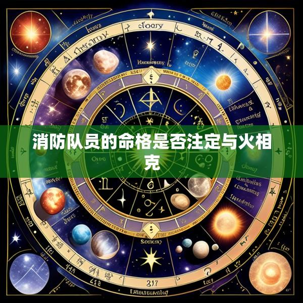 消防队员的命格是否注定与火相克