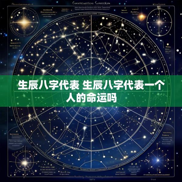 生辰八字代表 生辰八字代表一个人的命运吗