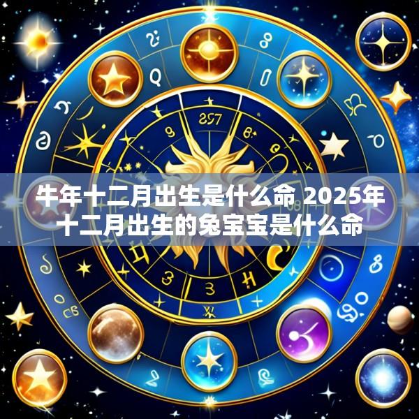 牛年十二月出生是什么命 2025年十二月出生的兔宝宝是什么命