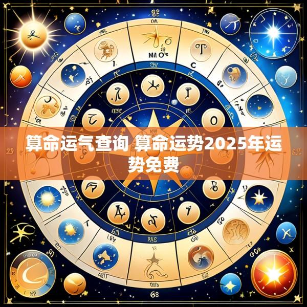 算命运气查询 算命运势2025年运势免费