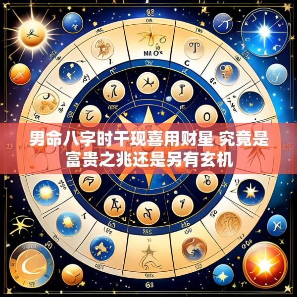 男命八字时干现喜用财星 究竟是富贵之兆还是另有玄机