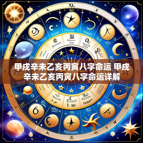 甲戌辛未乙亥丙寅八字命运 甲戌辛未乙亥丙寅八字命运详解