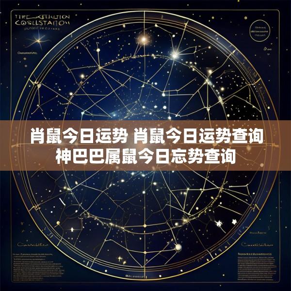 肖鼠今日运势 肖鼠今日运势查询神巴巴属鼠今日忘势查询