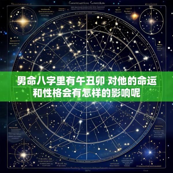 男命八字里有午丑卯 对他的命运和性格会有怎样的影响呢