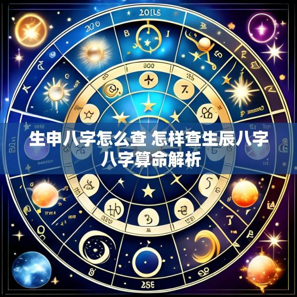 生申八字怎么查 怎样查生辰八字 八字算命解析