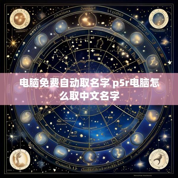 电脑免费自动取名字 p5r电脑怎么取中文名字
