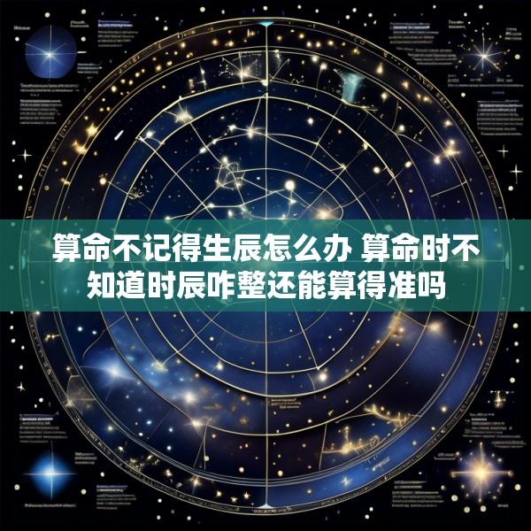 算命不记得生辰怎么办 算命时不知道时辰咋整还能算得准吗