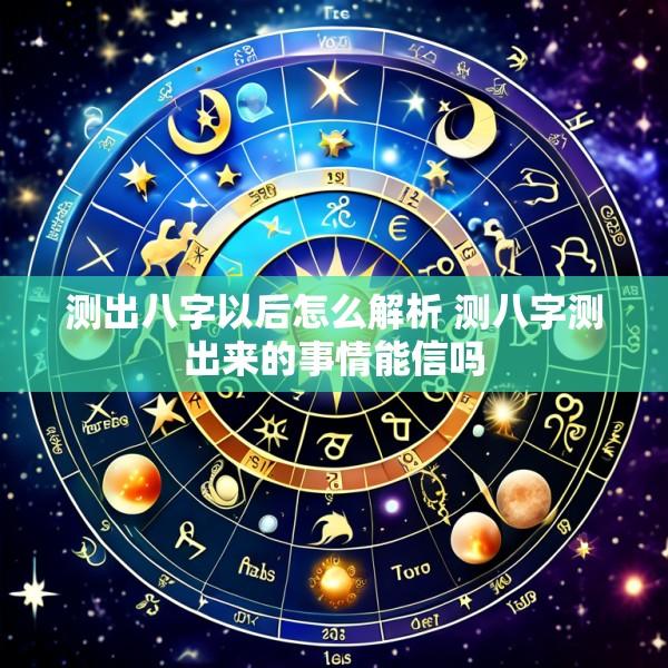 测出八字以后怎么解析 测八字测出来的事情能信吗