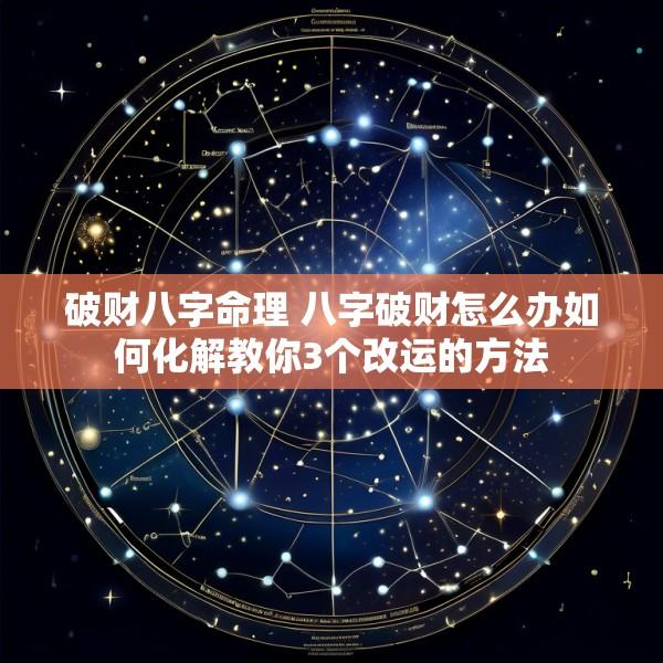 破财八字命理 八字破财怎么办如何化解教你3个改运的方法