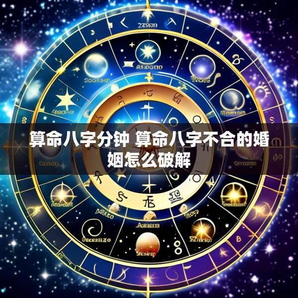 算命八字分钟 算命八字不合的婚姻怎么破解