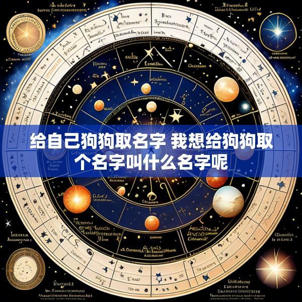 给自己狗狗取名字 我想给狗狗取个名字叫什么名字呢