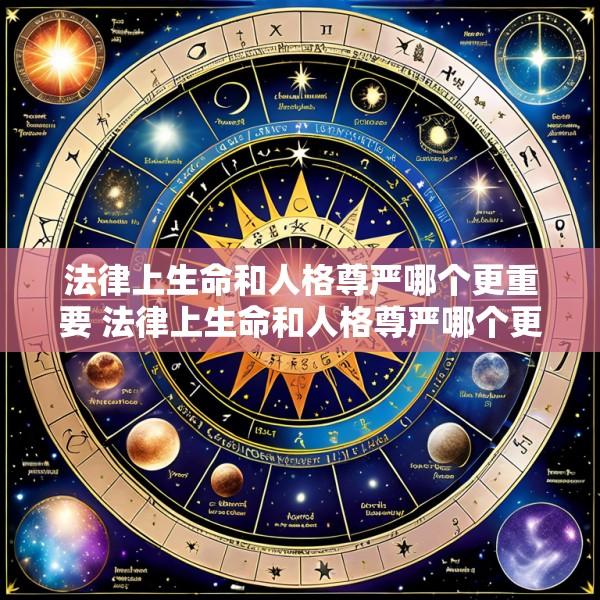 法律上生命和人格尊严哪个更重要 法律上生命和人格尊严哪个更重要一些