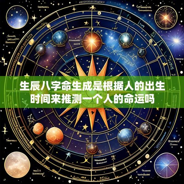 生辰八字命生成是根据人的出生时间来推测一个人的命运吗