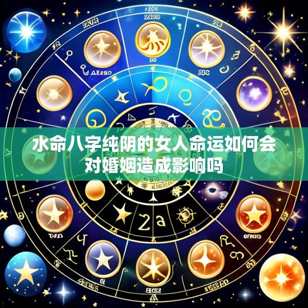 水命八字纯阴的女人命运如何会对婚姻造成影响吗