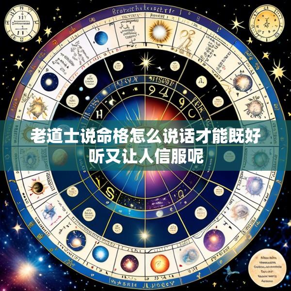老道士说命格怎么说话才能既好听又让人信服呢