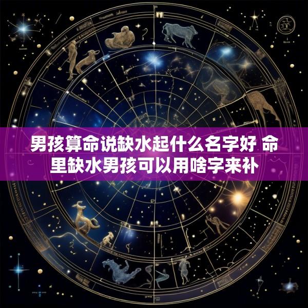 男孩算命说缺水起什么名字好 命里缺水男孩可以用啥字来补