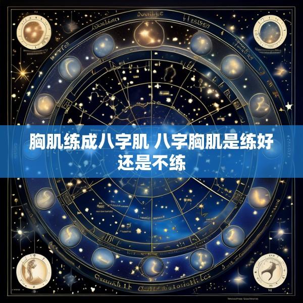 胸肌练成八字肌 八字胸肌是练好还是不练