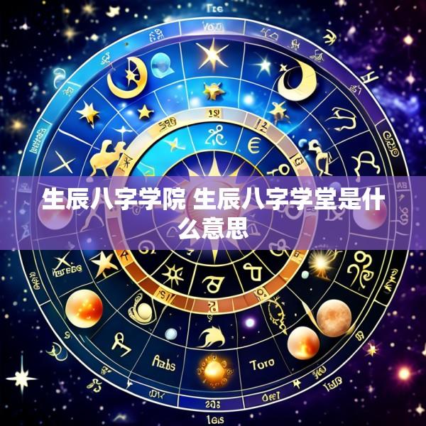 生辰八字学院 生辰八字学堂是什么意思