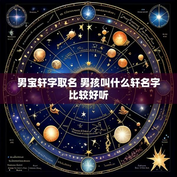 男宝轩字取名 男孩叫什么轩名字比较好听