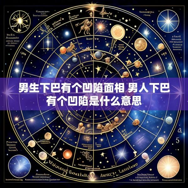 男生下巴有个凹陷面相 男人下巴有个凹陷是什么意思