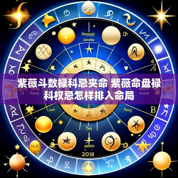 紫薇斗数禄科忌夹命 紫薇命盘禄科权忌怎样排入命局