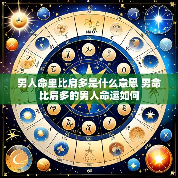 男人命里比肩多是什么意思 男命比肩多的男人命运如何