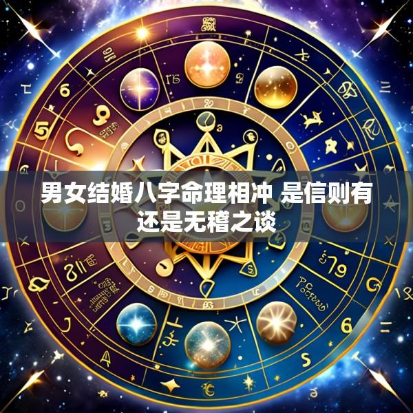 男女结婚八字命理相冲 是信则有还是无稽之谈